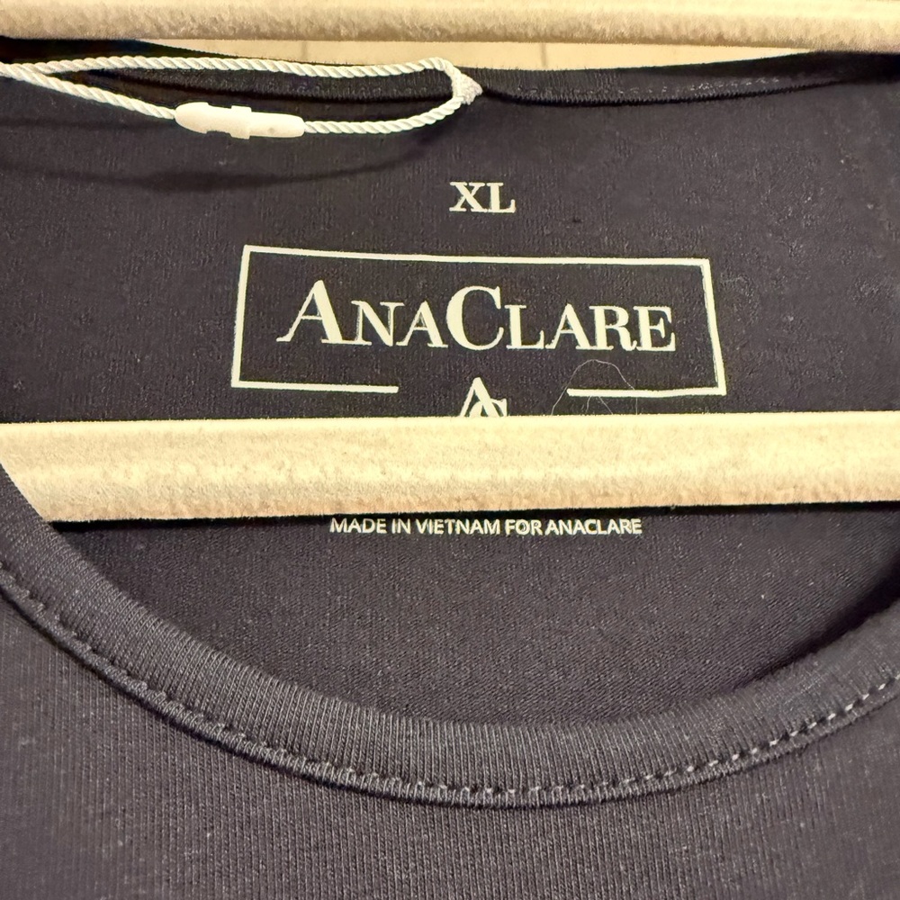 NWT AnaClare sleeveless black A-line dress with bottom ruffle, size XL - Picture 3 of 4
